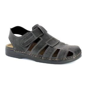 Sandalo Uomo Con Velcro In Blu Uomo Sandali 35-22 Nero