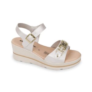 Sandalo Donna C/fibia Valleverde Donna Sandali 55580 Argento