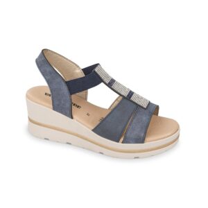 Sandalo Donna C/elastico Valleverde Donna Sandali 55581 Blu