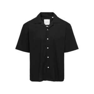 Reid Regular-Camicia Uomo Man/corta Only&sons Uomo Camicie 22036358 Black