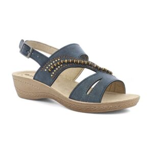 Sandalo Donna Con Fibbia In Blu Donna Sandali DL-04 Blu