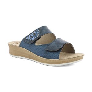 Ciabatta Donna Con Velcro In Blu Donna Ciabatte FC-65 Blu
