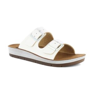Ciabatta Donna Con Fibbie In Blu Donna Ciabatte CP-56 Bianco