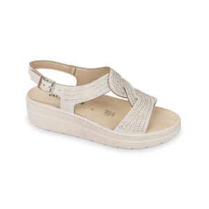 Sandalo Donna Con Fibbia Valleverde Donna Sandali 55602 Ghiaccio