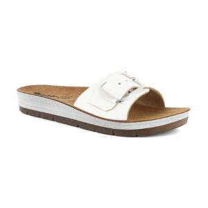 Ciabatta Donna Con Fibbia In Blu Donna Ciabatte CP-55 Bianco