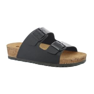 Ciabatta Donna Con Fibbie In Blu Donna Ciabatte NM-39 Nero