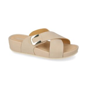Ciabatta Donna Con Velcro Valleverde Donna Ciabatte V605UF Beige