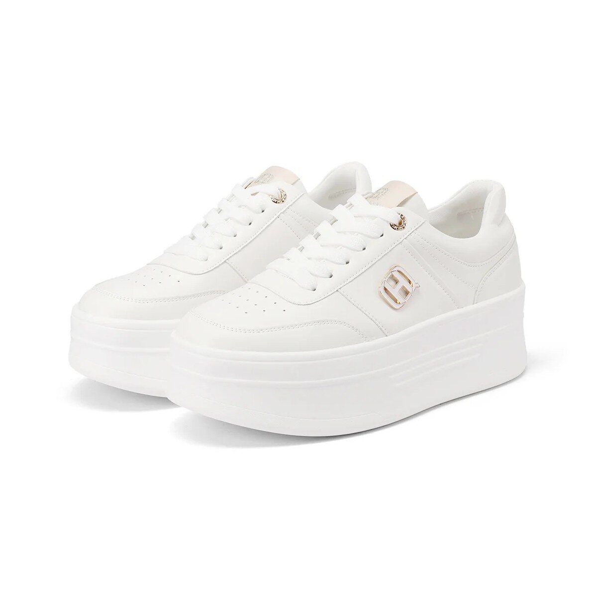 Sneakers Con Lacci Donna Queen Helena Donna Scarpe X34-8 White