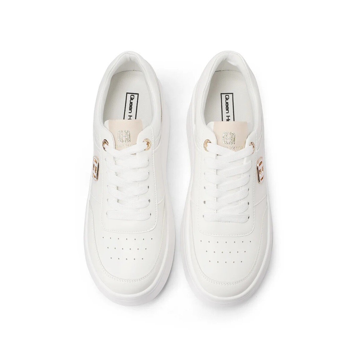 Sneakers Con Lacci Donna Queen Helena Donna Scarpe X34-8 White