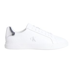 Low Pro Cups Laceup Lth Met-Sneakers Don Calvin Klein Donna Scarpe HW0HW028460K8 Bright White/silver