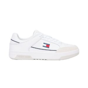 Tjm Cupsole Leather-Sneakers Lacci Uomo Tommy Jeans Uomo Scarpe EM0EM01660YBS White
