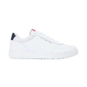 Basket Core Lite Lth-Sneakers Lacci Uomo Tommy Hilfiger Uomo Scarpe FM0FM05868YBS White