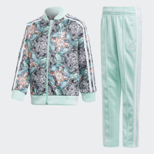 Tuta Bimba C/zip Lunga Adidas Bambini Tute D98881 Multco/clemin/white