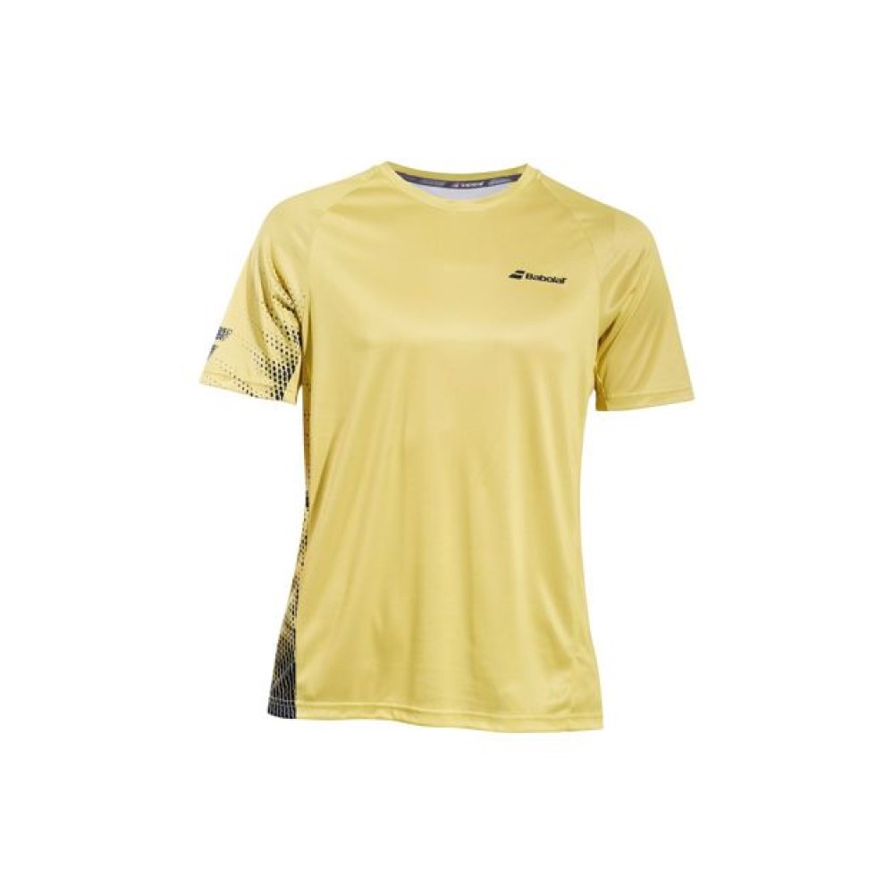 Perf Cneck Tee Bimbo Tennis Babolat Bambini T-Shirt 2BS19011 7007-Dk Yellow/black