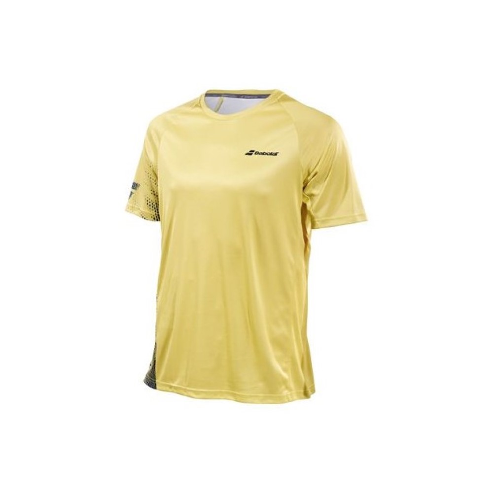 Perf Cneck Tee Bimbo Tennis Babolat Bambini T-Shirt 2BS19011 7007-Dk Yellow/black