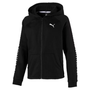 Felpa Bimba Zip Lunga C/cappuccio Puma Bambini Felpe 580217 01-Puma Black