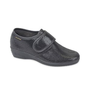 Pantofola Donna Chiusa Con Velcro Valleverde Donna Pantofole 26217 Nero