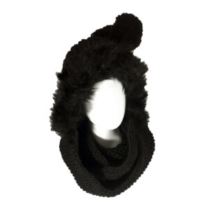 Sciarpa Cappuccio 100% Poliestere Coveri Collection Accessori Sciarpe 192162 Col.1-Nero