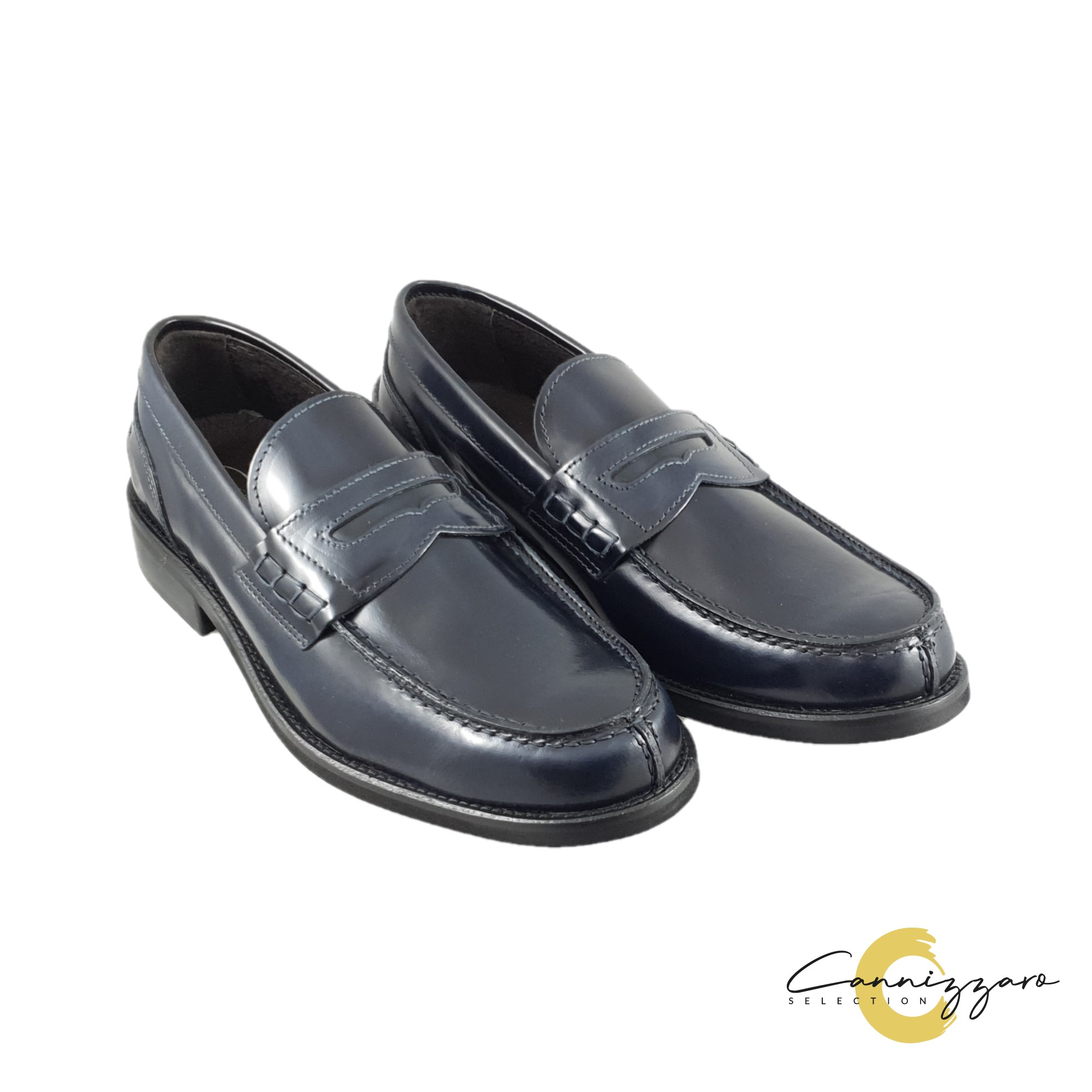 Mocassino Uomo Pelle Cannizzaro Selection Uomo Mocassini 579 ABRASIVATO Blu