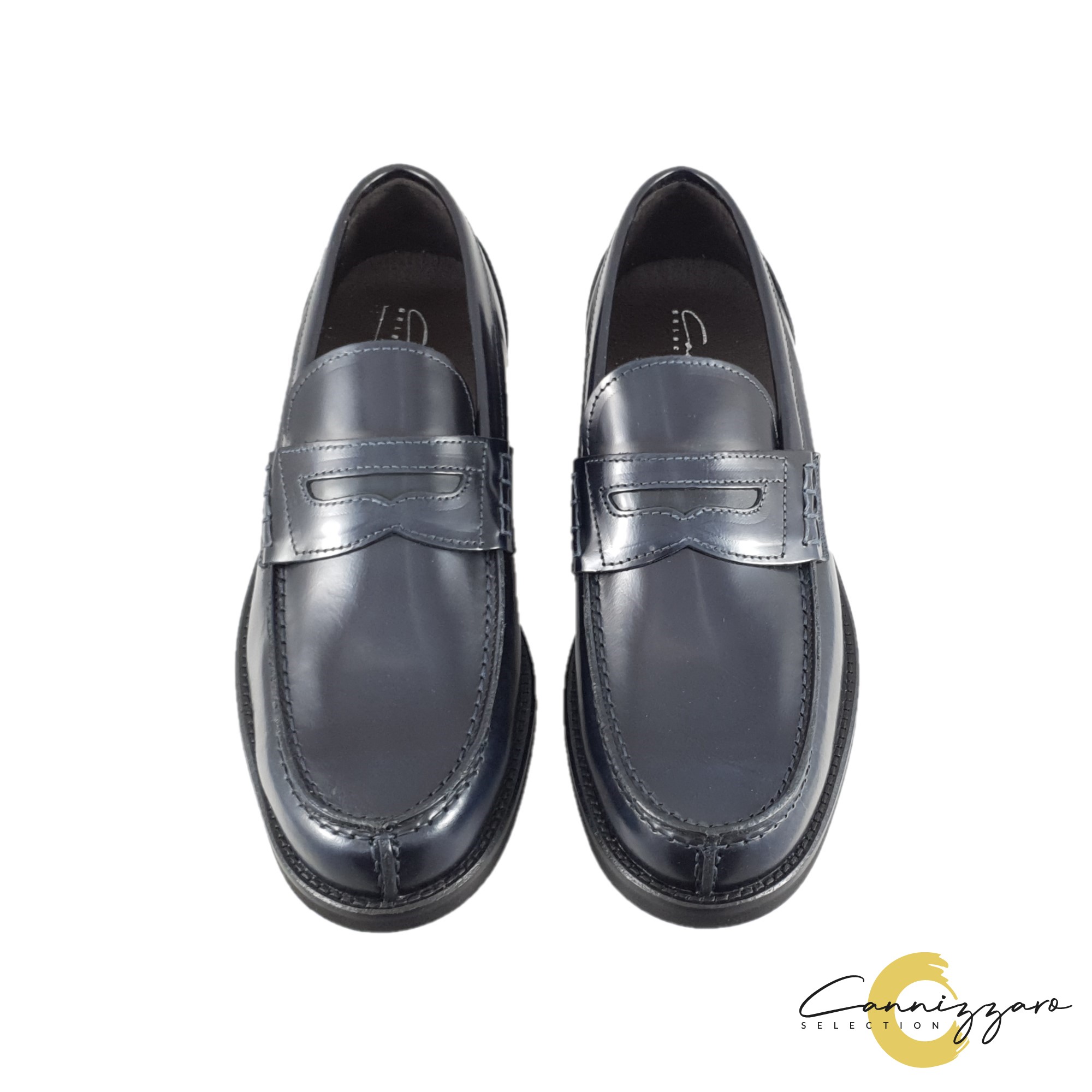 Mocassino Uomo Pelle Cannizzaro Selection Uomo Mocassini 579 ABRASIVATO Blu