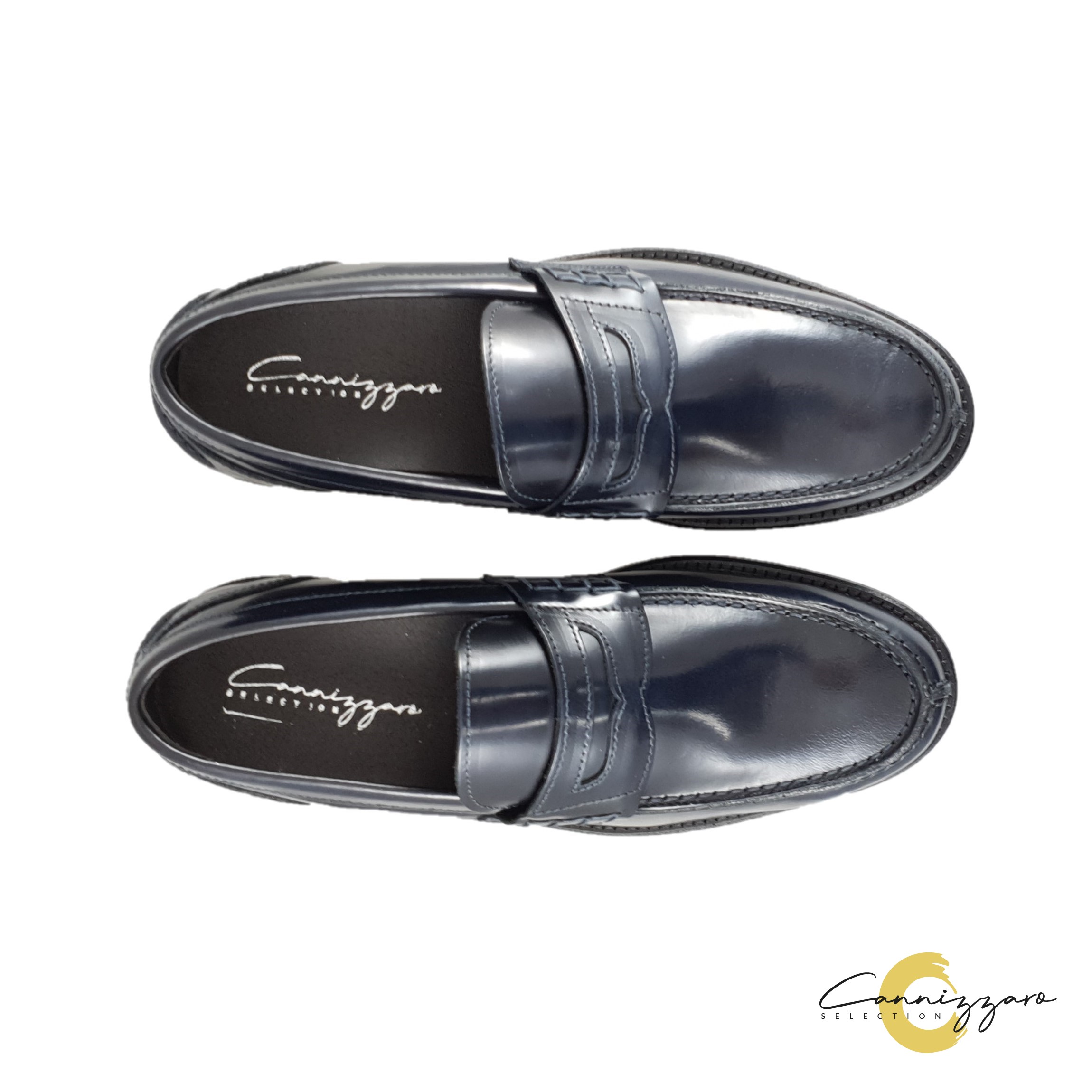 Mocassino Uomo Pelle Cannizzaro Selection Uomo Mocassini 579 ABRASIVATO Blu