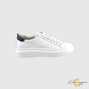 Scarpa Uomo Pelle C/lacci Cannizzaro Selection Uomo Scarpe 576 VITELLO Bianco/nero