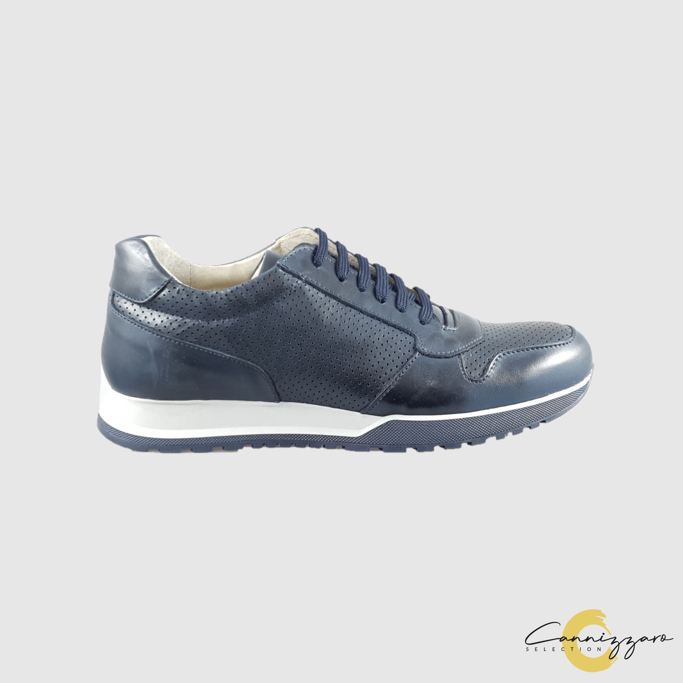 Scarpa Uomo Pelle C/lacci Cannizzaro Selection Uomo Scarpe 507 CRUST Blu
