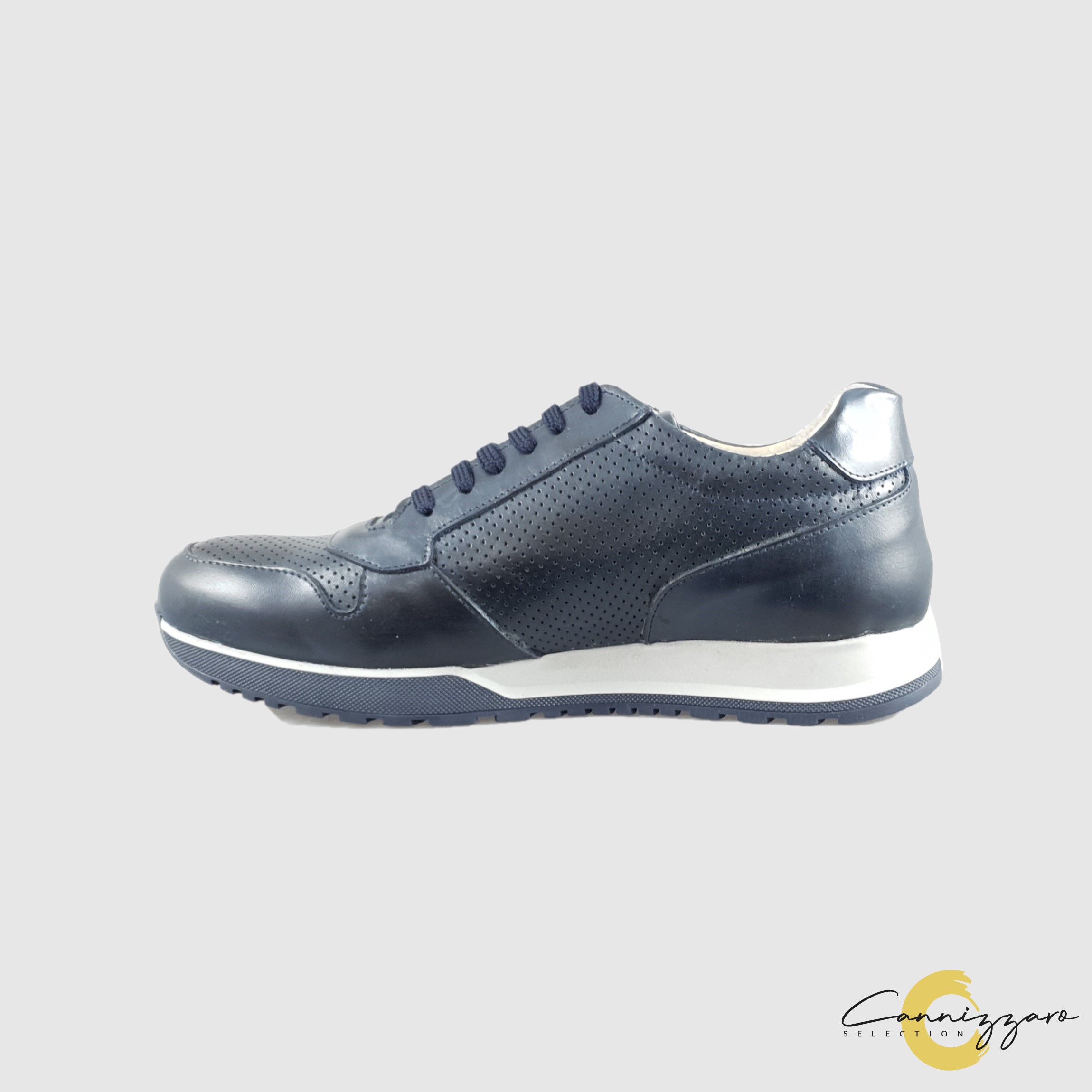 Scarpa Uomo Pelle C/lacci Cannizzaro Selection Uomo Scarpe 507 CRUST Blu