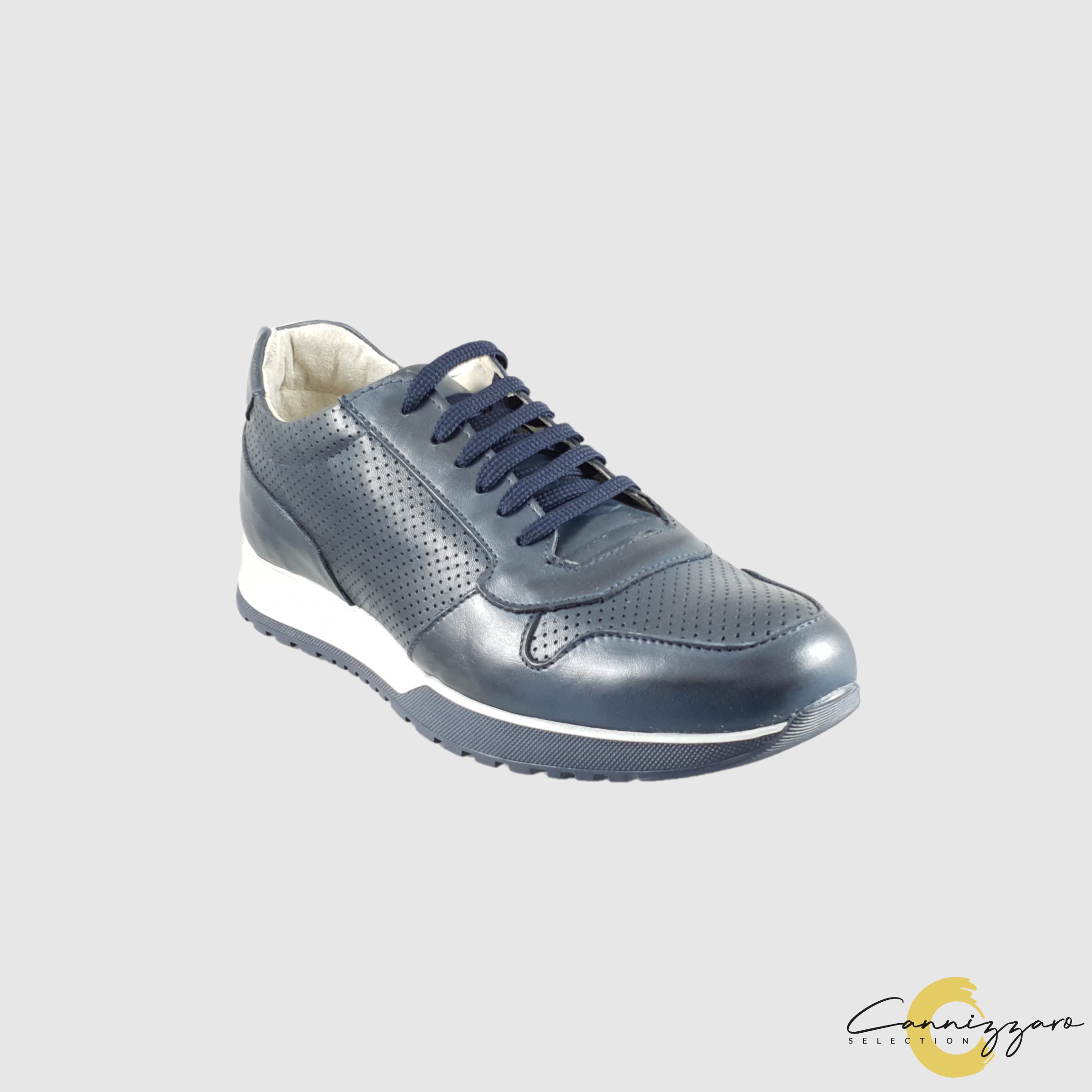 Scarpa Uomo Pelle C/lacci Cannizzaro Selection Uomo Scarpe 507 CRUST Blu