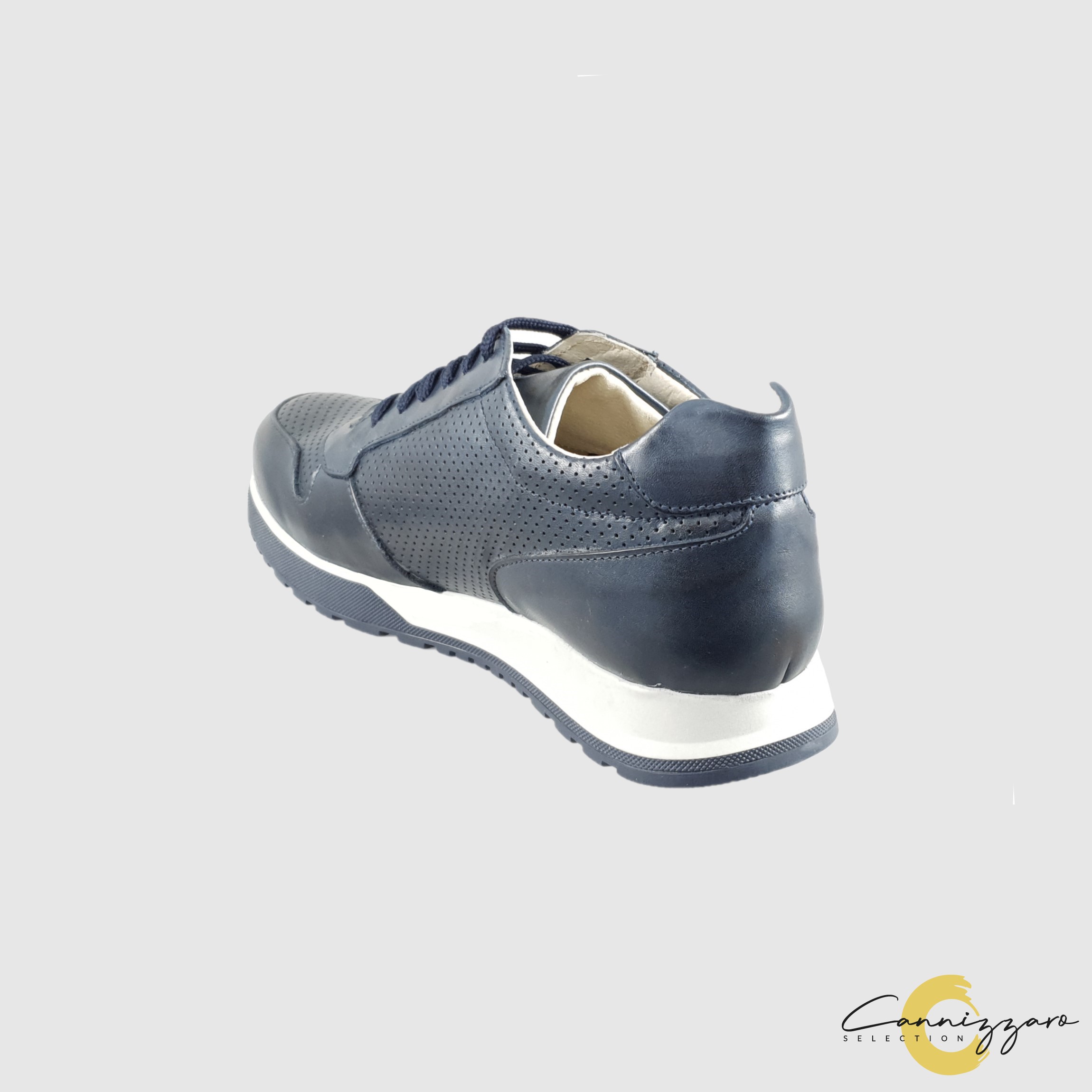 Scarpa Uomo Pelle C/lacci Cannizzaro Selection Uomo Scarpe 507 CRUST Blu