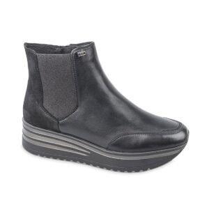 Polacco Pelle Donna C/zip Valleverde Donna Polacchi 36262 Nero