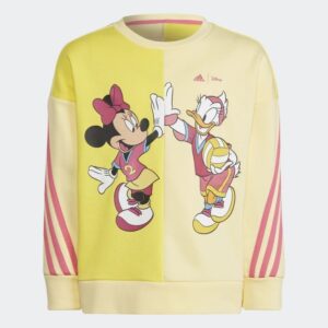 Felpa Bimba Girocollo Adidas Bambini Felpe HK6638 Impyel/almyel/pulmag