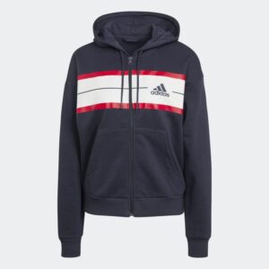 Felpa Donna C/cappuccio Adidas Donna Felpe HL2113 Legink/white/vivred