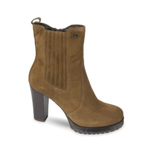 Tronchetto Donna Camoscio C/zip Valleverde Donna Tronchetti 46350A Cuoio