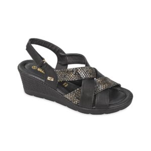Sandalo Donna C/velcro Valleverde Donna Sandali 16254 Nero