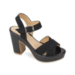 Sandalo Donna Tacco C/fibbia Valleverde Donna Sandali 32530 Nero