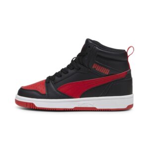 Puma Rebound V6 Mid Jr Polacco C/lacci Puma Bambini Polacchi 393831 Puma Black/for All Time Red