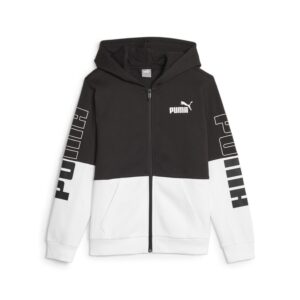 Felpa Bimbo Zip Lunga C/cappuccio Puma Bambini Felpe 676346 Puma Black
