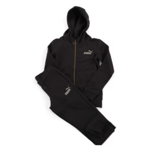 Tuta Bimba Zip Lunga C/cappuccio Puma Bambini Tute 679156 Puma Black