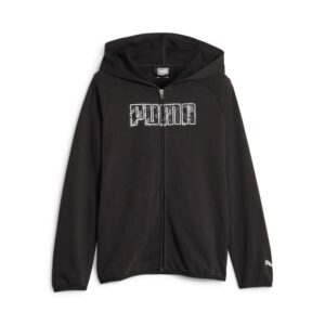 Felpa Bimbo Zip Lunga C/cappuccio Puma Bambini Felpe 676291 Puma Black