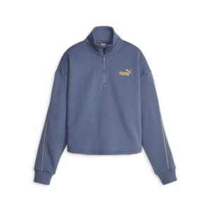 Felpa Donna Mezza Zip Puma Donna Felpe 680020 Inky Blue