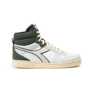 Magic Basket Mid Suede Polacco C/lacci Diadora Uomo Polacchi 180184 PROMO Bianco/grigio Foresta Scura