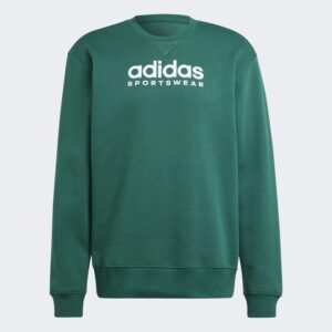 Felpa Uomo Girocollo Adidas Uomo Felpe IJ9440 Cgreen/white