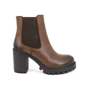 Tronchetto Donna Pelle C/elastico Queen Helena Donna Tronchetti QH22/S314 Brown