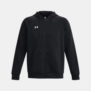 Felpa Uomo Zip Lunga C/cappuccio Under Armour Uomo Felpe 1379767 Black/white