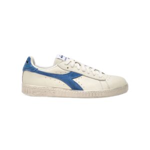 Game L Low Waxed Suede Pop Scarpa Uomo Diadora Uomo Scarpe 180188 PROMO Bianco/blu Jeans Lavato