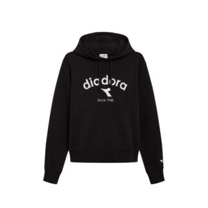 Felpa Athl. Logo C/cappuccio Diadora Uomo Felpe 180633 Nero