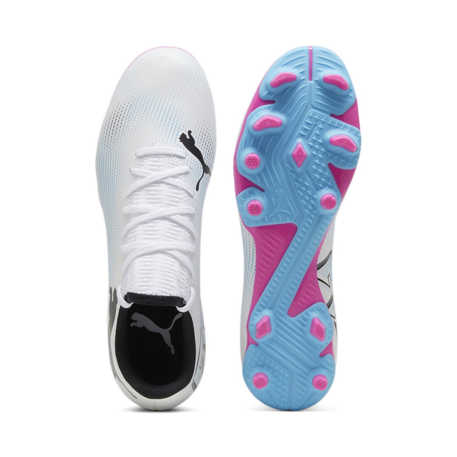 Future 7 Play Fg/ag Scarpa Calcio Uomo Puma Uomo Calcio 107723 Puma White/puma Black/poison P