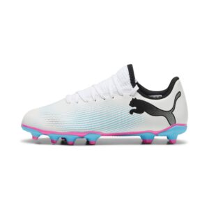 Future 7 Play Fg/ag Jr Scarpa Calcio Puma Bambini Calcio 107734 Puma White/puma Black/poison P