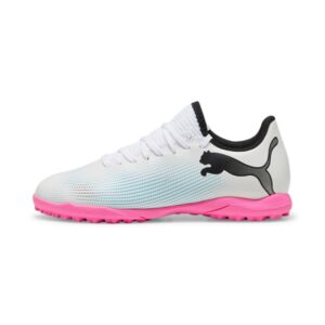 Future 7 Play Tt Jr Scarpa Calcetto Bimb Puma Bambini Calcetto 107737 Puma White/puma Black/poison P